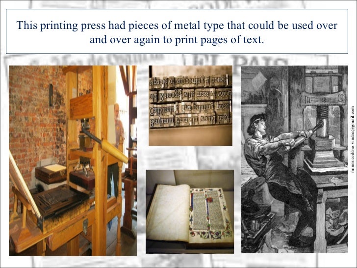 Gutenberg and the printing press