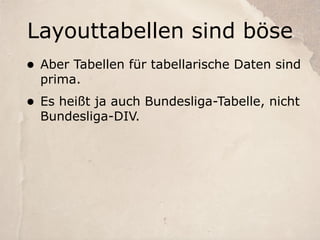 Gute Seiten, Schlechte Seiten - Webmontag Edition