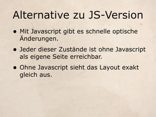 Gute Seiten, Schlechte Seiten - Webmontag Edition