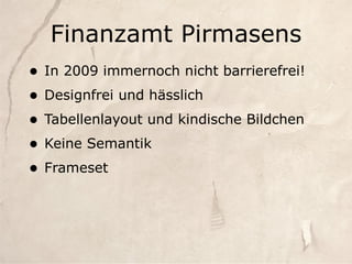 Gute Seiten, Schlechte Seiten - Webmontag Edition