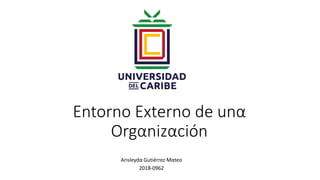 Entorno Externo de unα
Orgαnizαción
Arisleydα Gutiérrez Mαteo
2018-0962
 