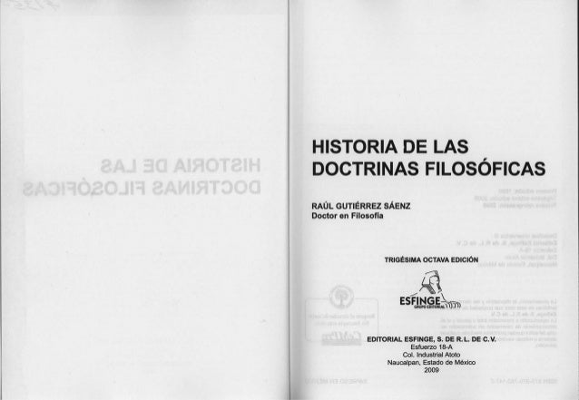 Gutierrez saenz raul historia de las doctrinas filosoficas