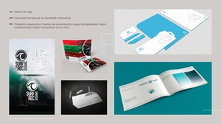 Diseño de logo
Desarrollo de manual de identidad corporativa
Papelería corporativa: Tarjetas de presentación, papel membreteado, sobre
membreteado, fólder corporativo, entre otros.
 
