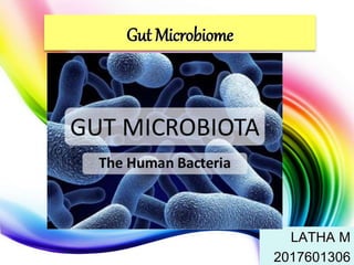 Gut Microbiome
LATHA M
2017601306
 