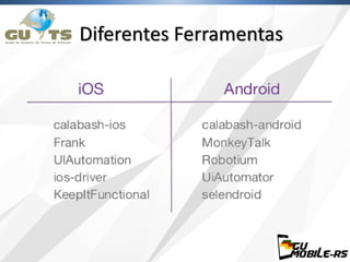 Diferentes Ferramentas
 