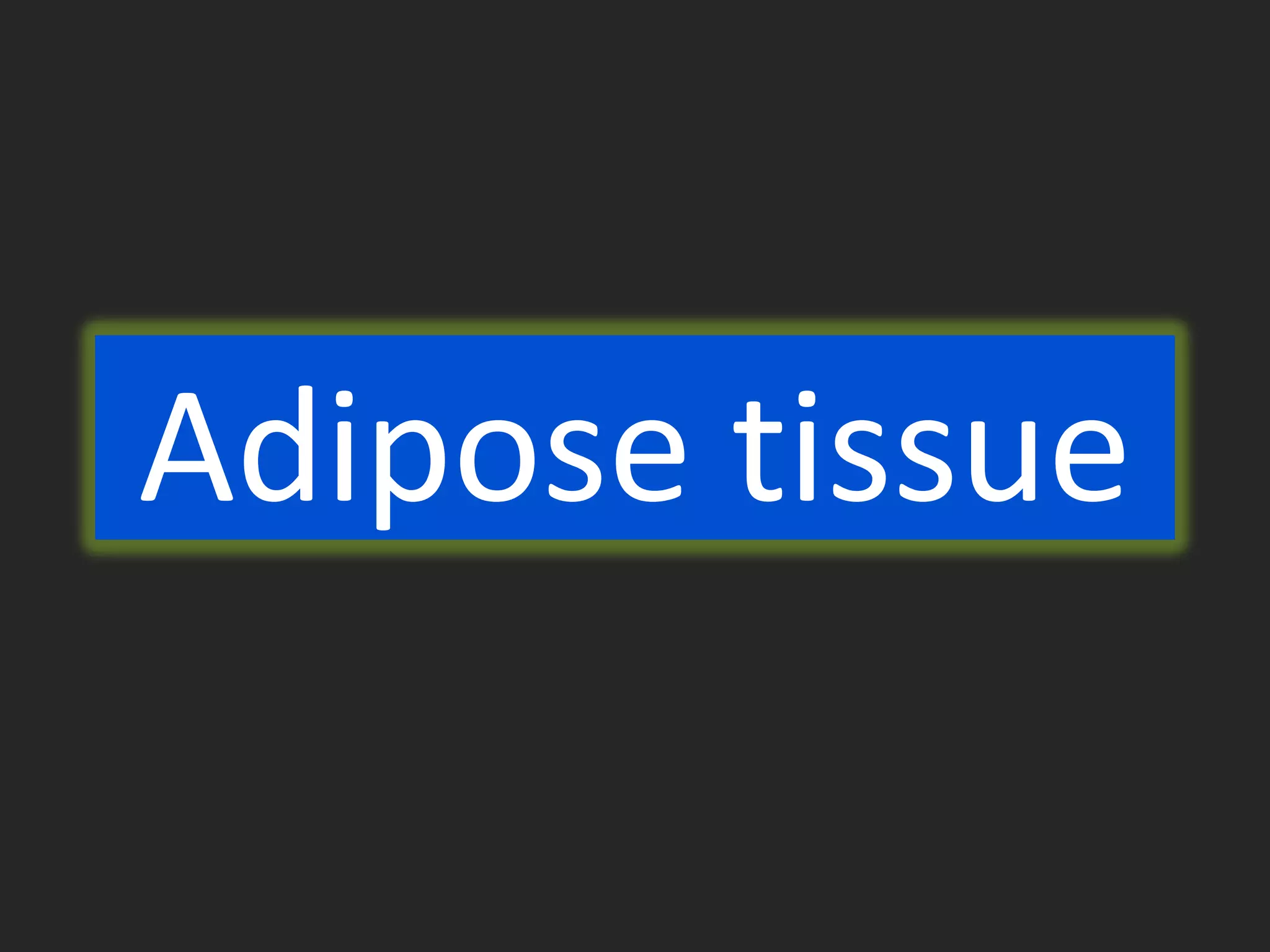 Adipose tissue

 