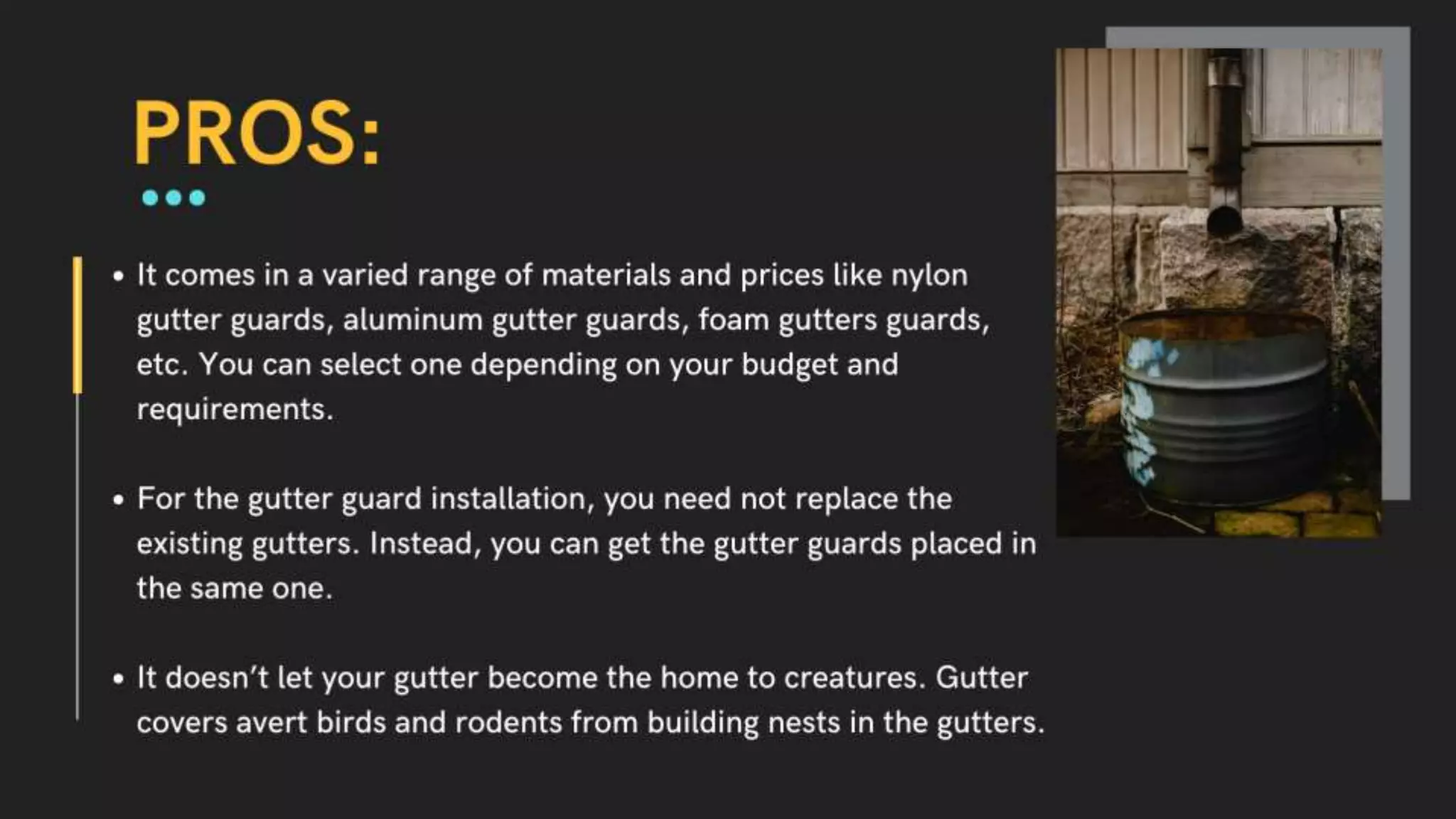 Gutter Guards Pros & Cons of Installing Gutter Covers PPT