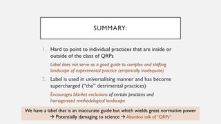 What are questionable research practices? | PDF