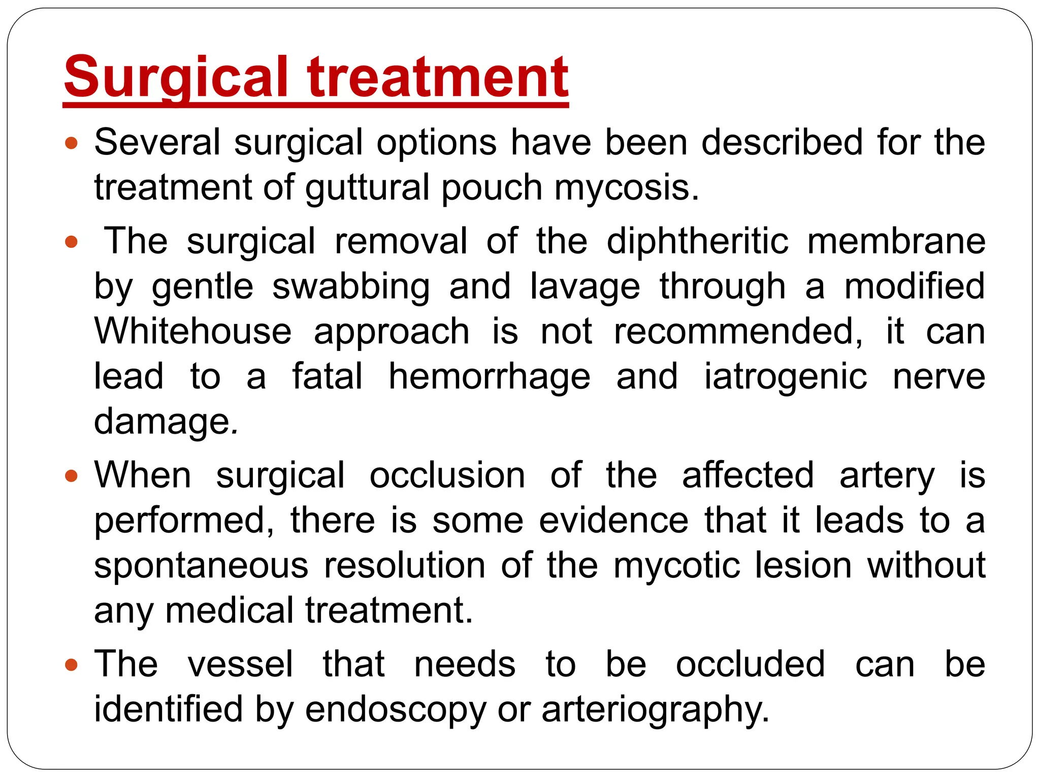 Guttural pouch mycosis | PPTX