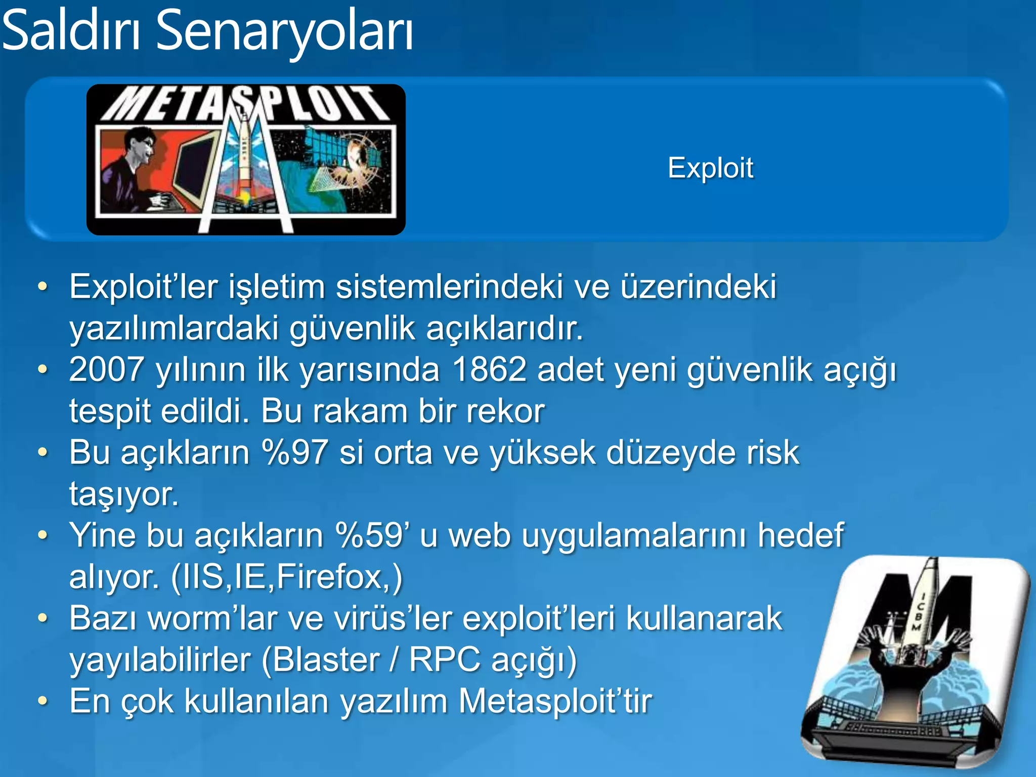 Saldırı SenaryolarıHacking Wirelessİstatistik