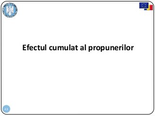43
Efectul cumulat al propunerilor
 