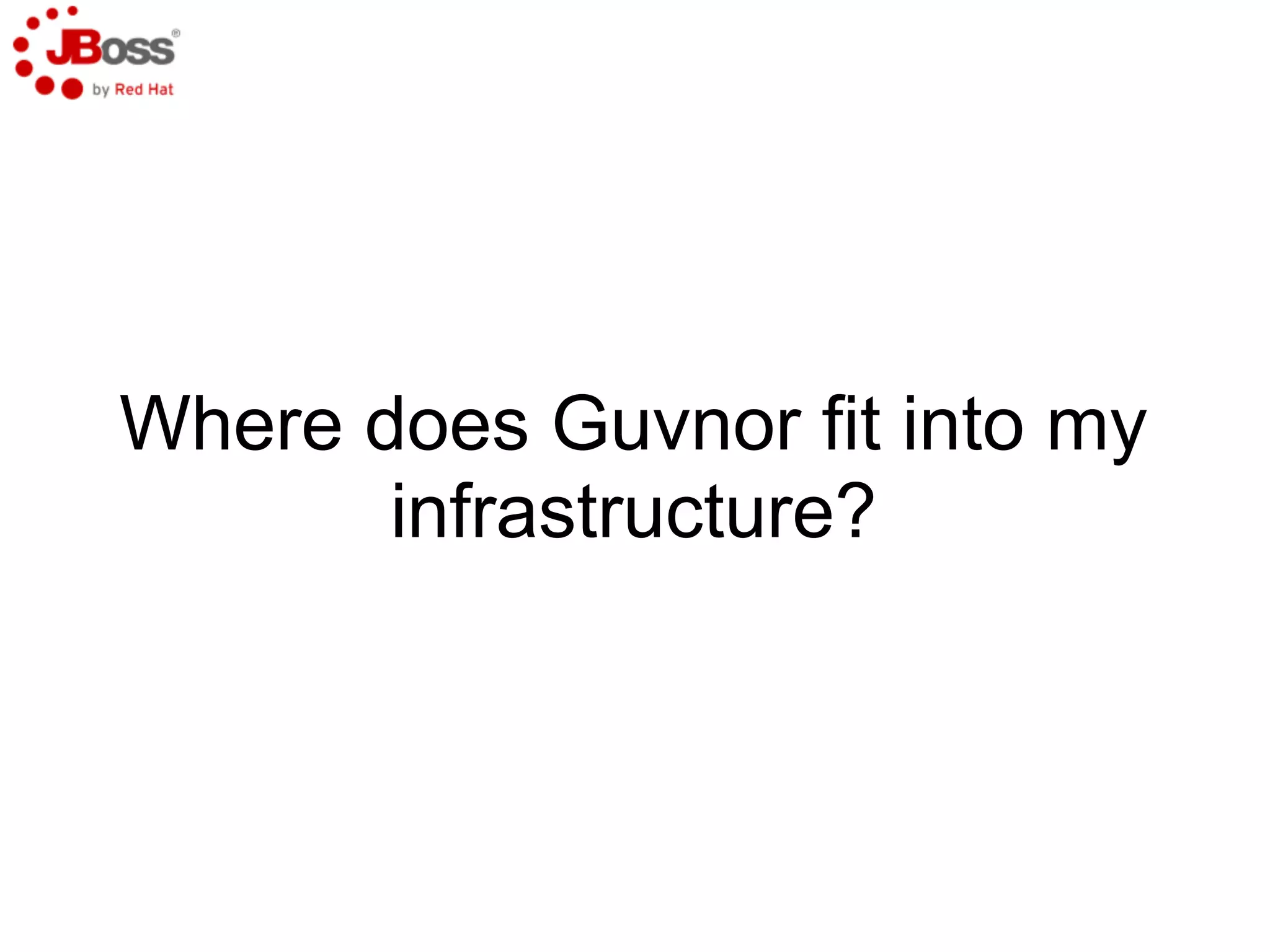 Where does Guvnor fit into my
       infrastructure?
 