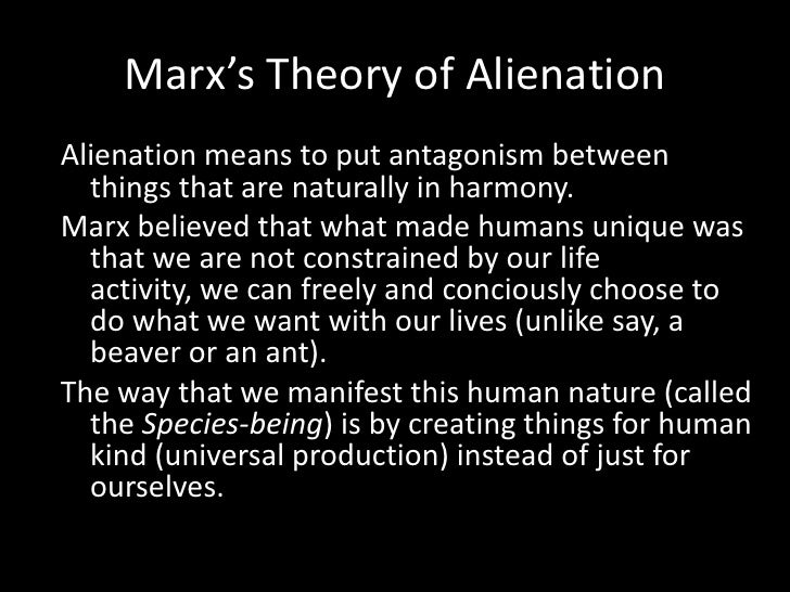 marxs theory of alienation essay Read this essay on marx: capitalism and alienation come browse our large digital warehouse of free sample marx’s theory indicates that alienation is objective. marxs theory of alienation essay Read this essay on marx: capitalism and alienation come browse our large digital warehouse of free sample marx’s theory indicates that alienation is objective.
