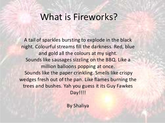 Guy fawkes day class poems