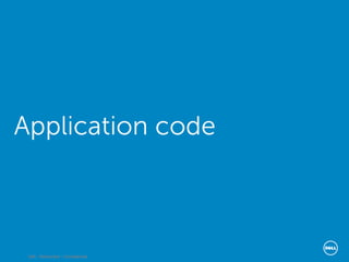 Dell - Restricted - Confidential
Application code
 