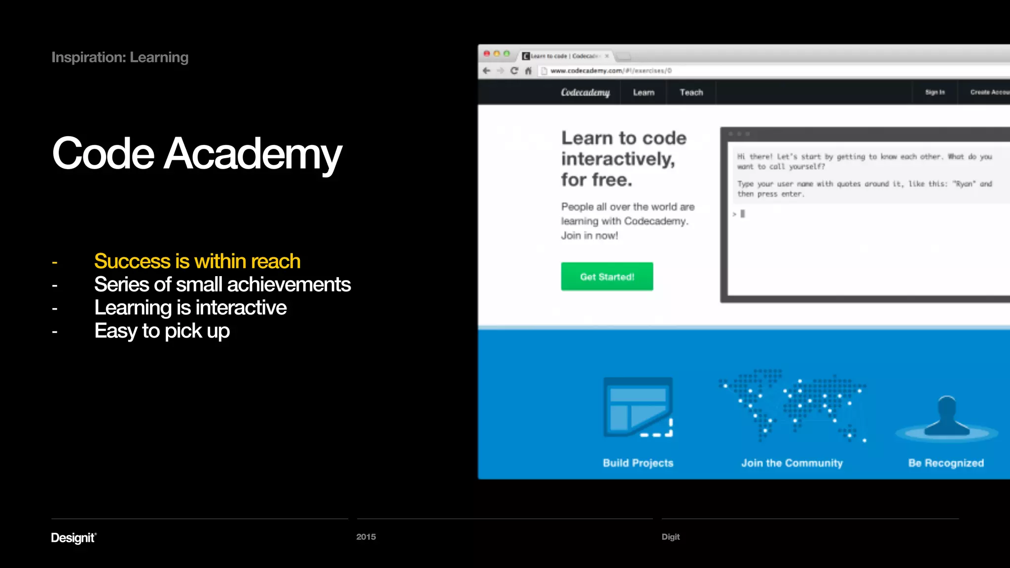 Digit
Gibbon: playlists for learning (video on next slide)
2015
 