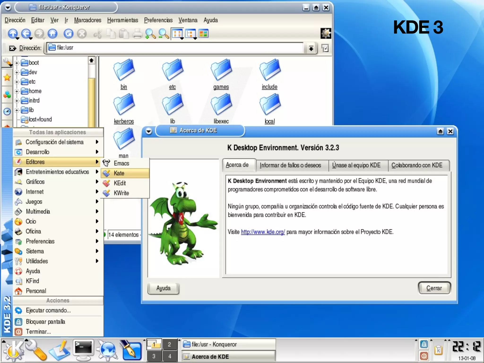 KDE 3
 