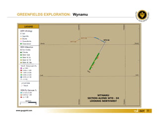 www.guygold.com 22
GREENFIELDS EXPLORATION: Wynamu
 