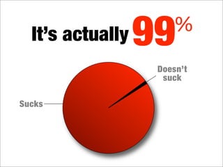 It’s actually   99  %

                   Doesn’t
                    suck

Sucks
 