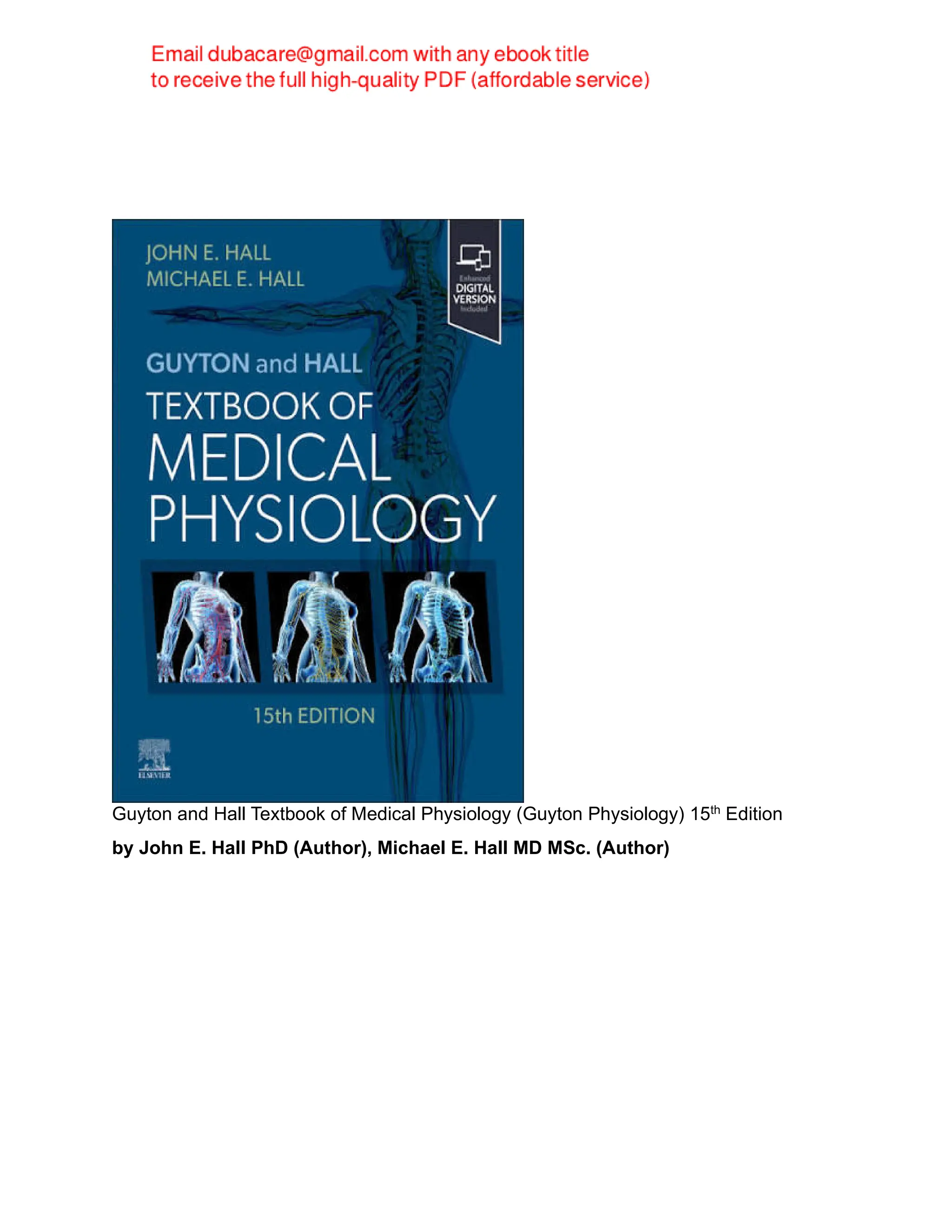 Guyton and Hall Textbook of Medical Physiology 15th Edition John