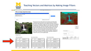 Teaching Vectors and Matrices by Making Image Filters
 