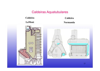 27
Caldeiras Aquatubulares
Caldeira
LaMont
Caldeira
Normanda
 