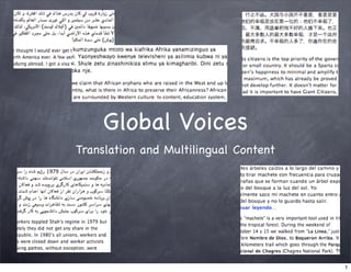 Global Voices
Translation and Multilingual Content




                                       1