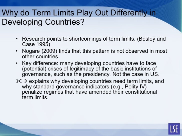 Term Limits Why or Why Not?