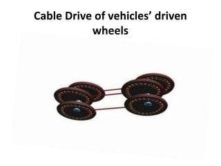 Cable Drive of vehicles’ driven
wheels
 