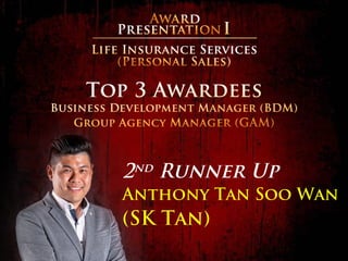2nd
Runner Up
Anthony Tan Soo Wan
(SK Tan)
 