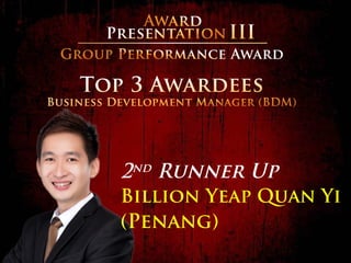 2nd
Runner Up
Billion Yeap Quan Yi
(Penang)
 