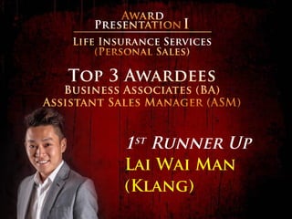 1st Runner Up
Lai Wai Man
(Klang)
 