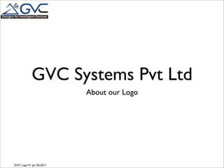 GVC Systems Pvt Ltd
                          About our Logo




GVC Logo V1 Jan 05,2011
 