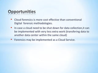 Cloud Computing : Security and Forensics | PPTX