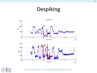 Despiking
Giacomo Veneri – EVALab - Dep. Neurological and Behavioral Science - UNISI
21
 