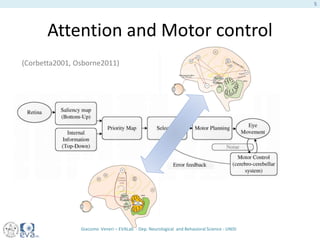 Attention and Motor control
(Corbetta2001, Osborne2011)
Giacomo Veneri – EVALab - Dep. Neurological and Behavioral Science - UNISI
5
 