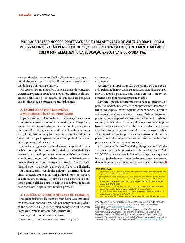 Gv Executivo Vol 18 N 1 Janeiro Fevereiro 2019