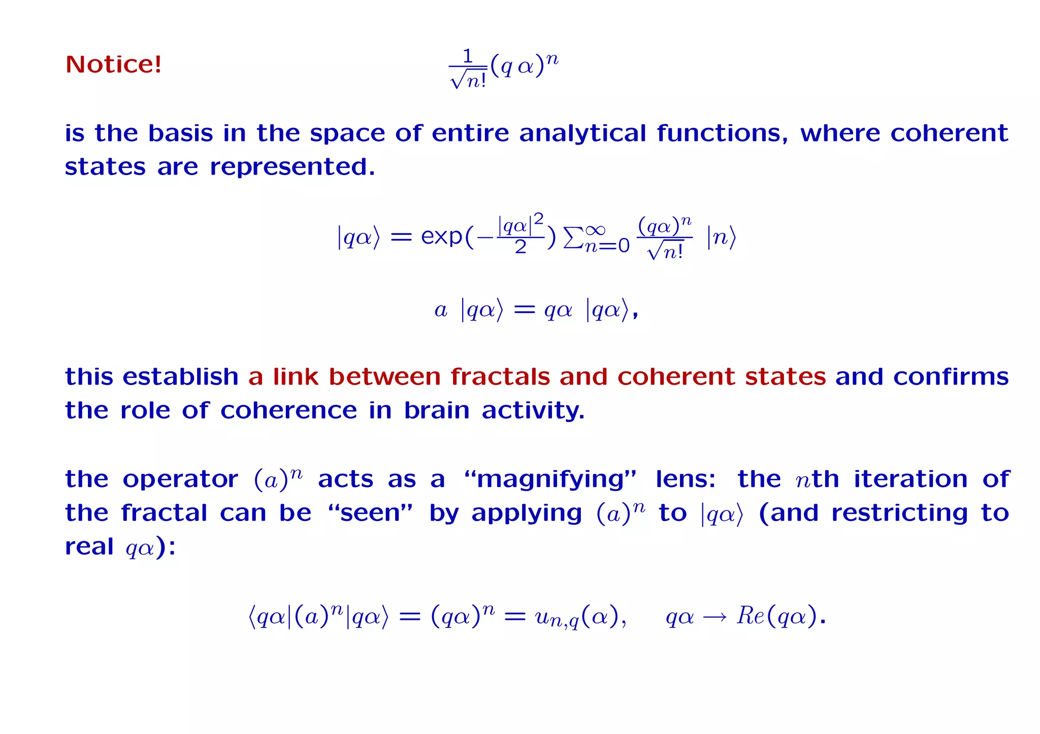 COHERENCE, SELF-SIMILARITY AND BRAIN ACTIVITY