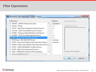 ©2012, Genesys Telecommunications Laboratories – All Rights Reserved 47
Filter Expressions
 