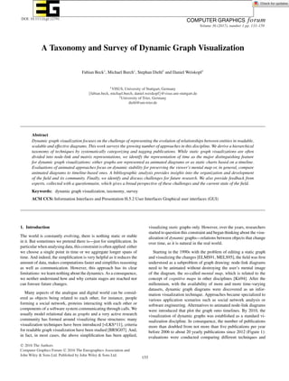 A taxonomy and survey of Dynamic Graph Visualization | PDF