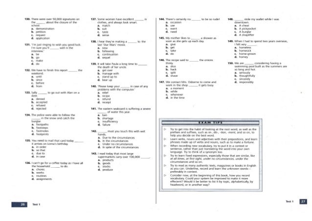 Practice Test 1 For The Ecce