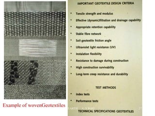 Example of wovenGeotextiles20 Sept 2015 OUR EARTH G V RAO 27
 