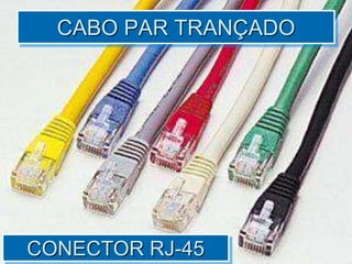CONECTOR RJ-45
CABO PAR TRANÇADO
 