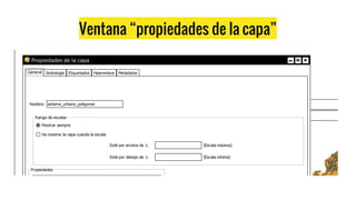 Ventana “propiedades de la capa”
 