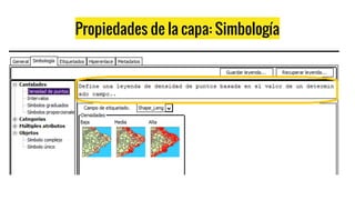 Propiedades de la capa: Simbología
 