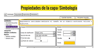 Propiedades de la capa: Simbología
 