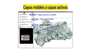 Capas visibles y capas activas
 