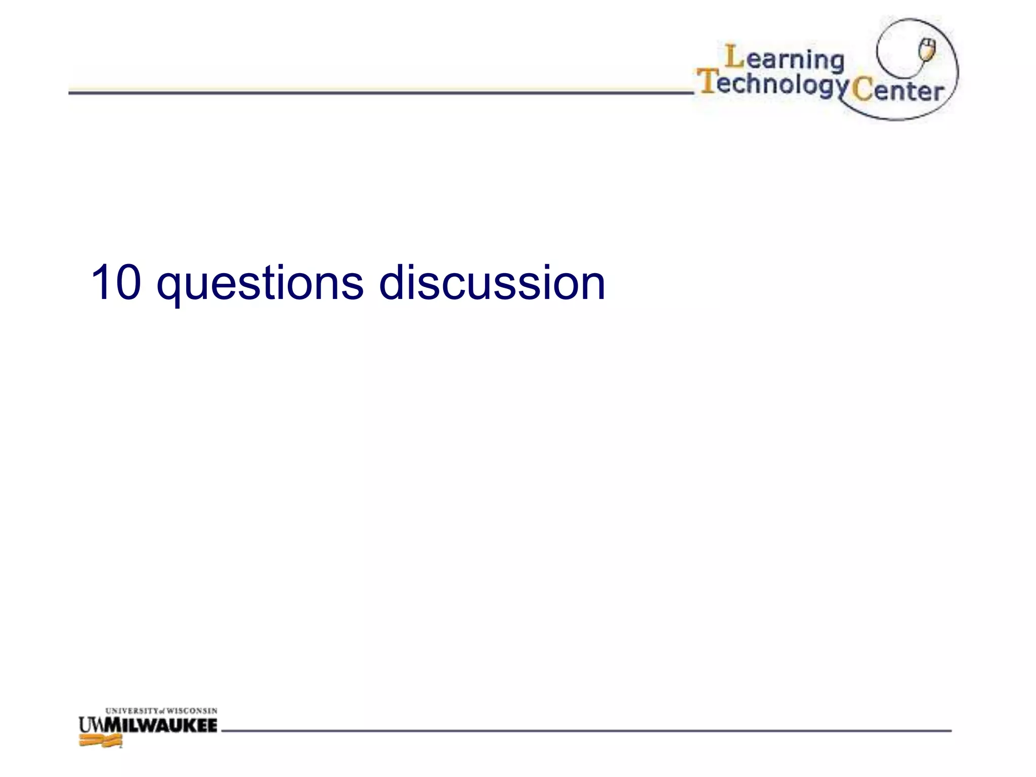 10 questions discussion
 
