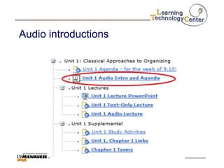 Audio introductions
 