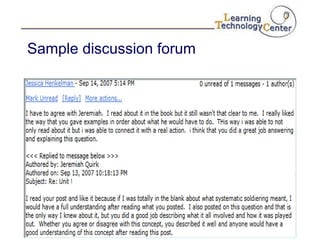 Sample discussion forum
 